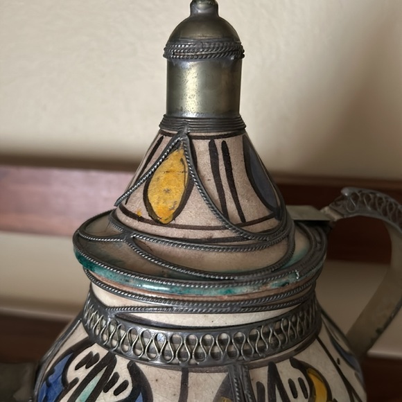 Decorative Made in Morocco ceramic kettle - Picture 3 of 8